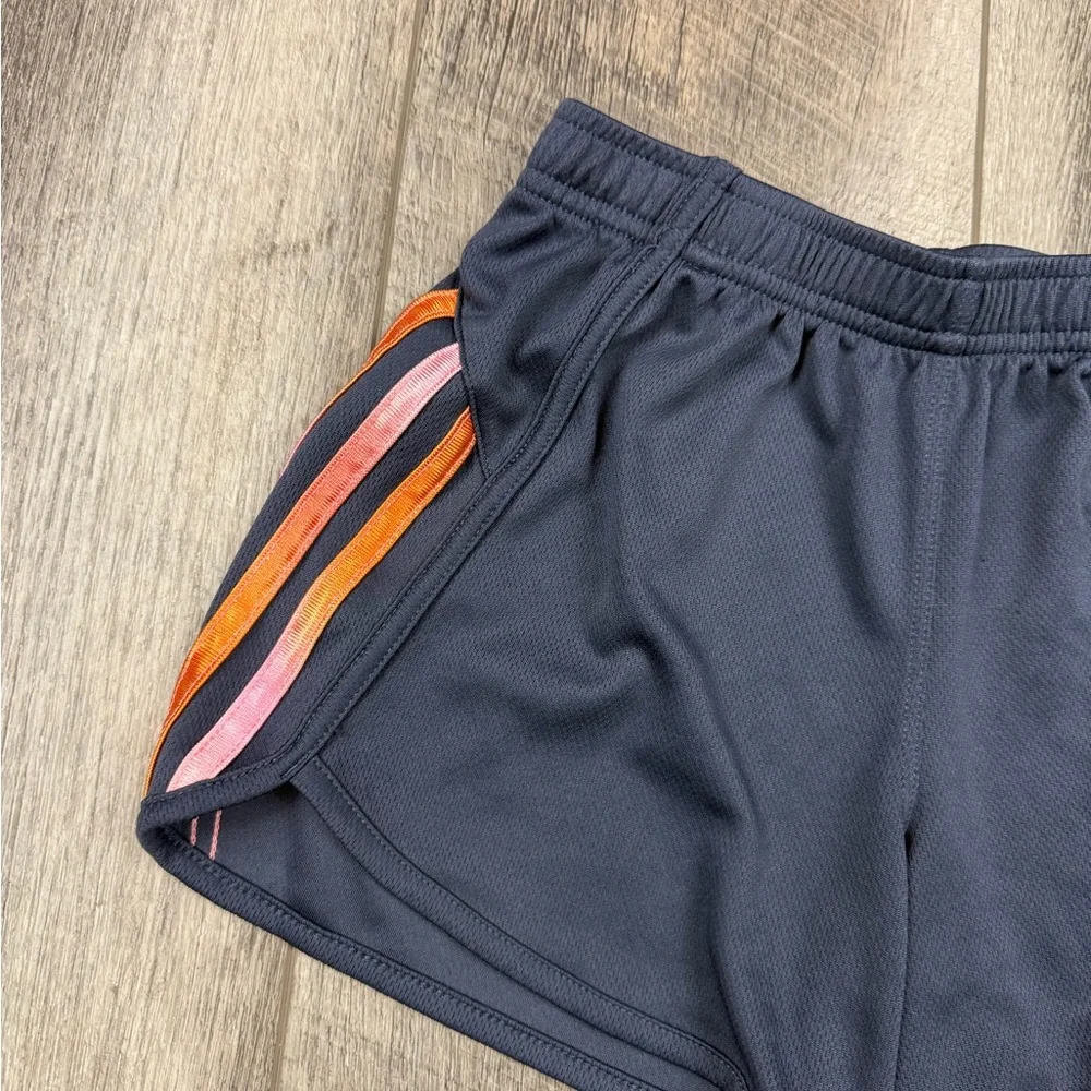 adidas Navy Running Shorts with Pink &‎ Orange Accents